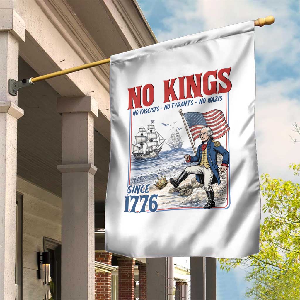 No Kings Since 1776 George Washington Garden Flag Political Humor Gift