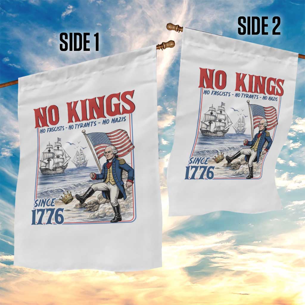 No Kings Since 1776 George Washington Garden Flag Political Humor Gift
