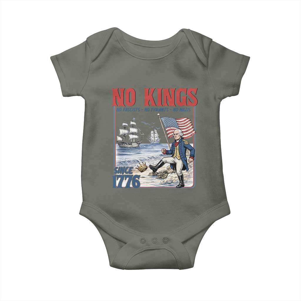No Kings Since 1776 George Washington Baby Onesie Political Humor Gift