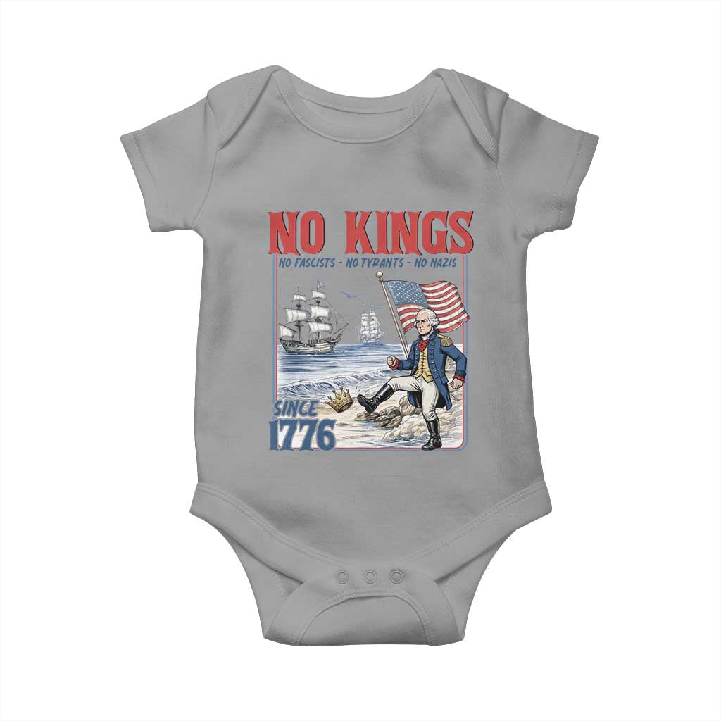 No Kings Since 1776 George Washington Baby Onesie Political Humor Gift