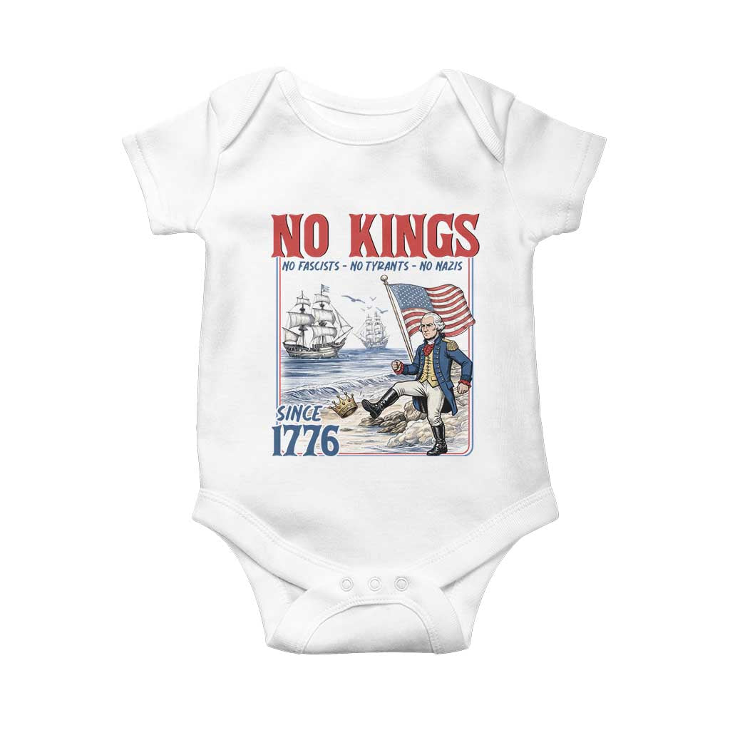 No Kings Since 1776 George Washington Baby Onesie Political Humor Gift
