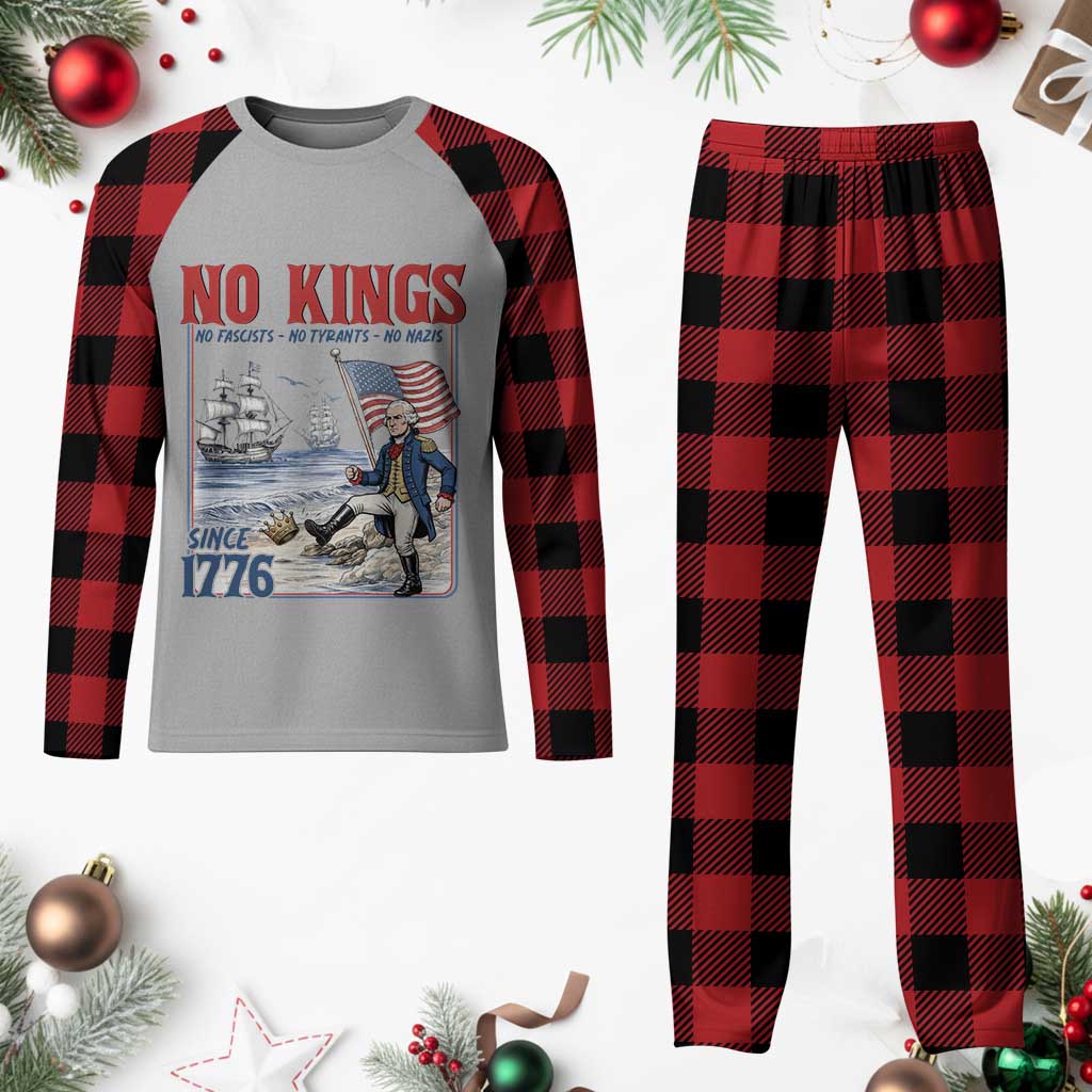 No Kings Since 1776 George Washington Plaid Pajama Set Political Humor Gift