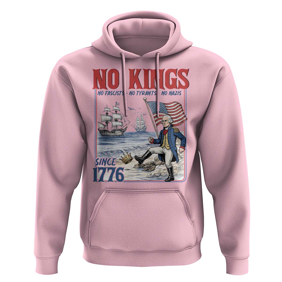 No Kings Since 1776 George Washington Hoodie Political Humor Gift