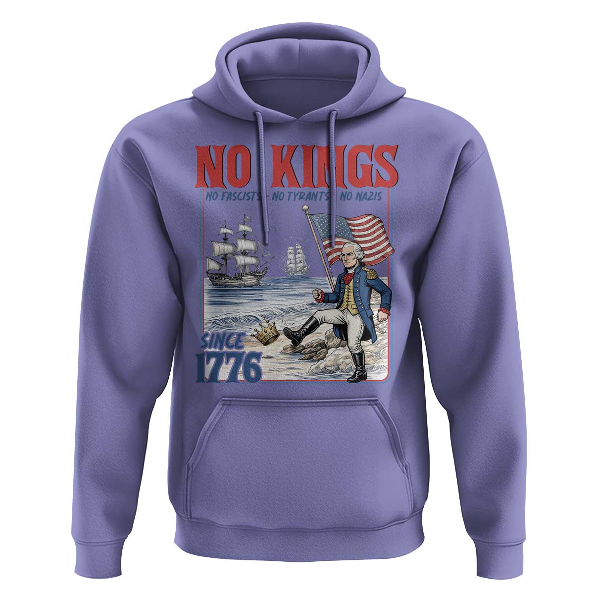 No Kings Since 1776 George Washington Hoodie Political Humor Gift