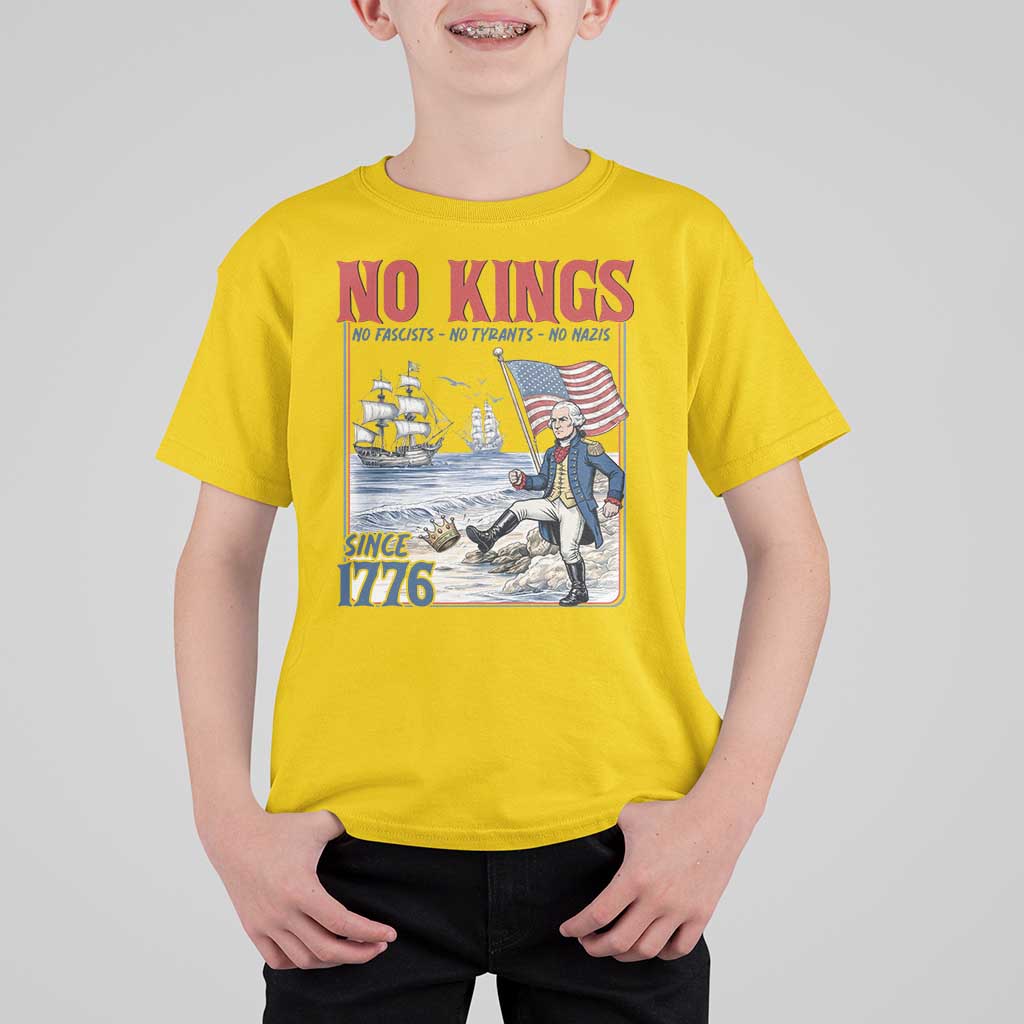 No Kings Since 1776 George Washington T Shirt For Kid Political Humor Gift