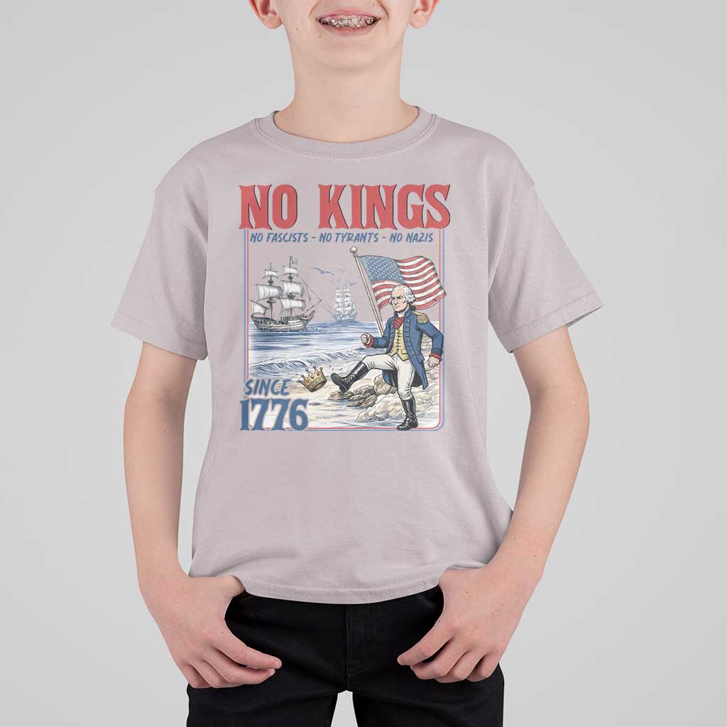 No Kings Since 1776 George Washington T Shirt For Kid Political Humor Gift
