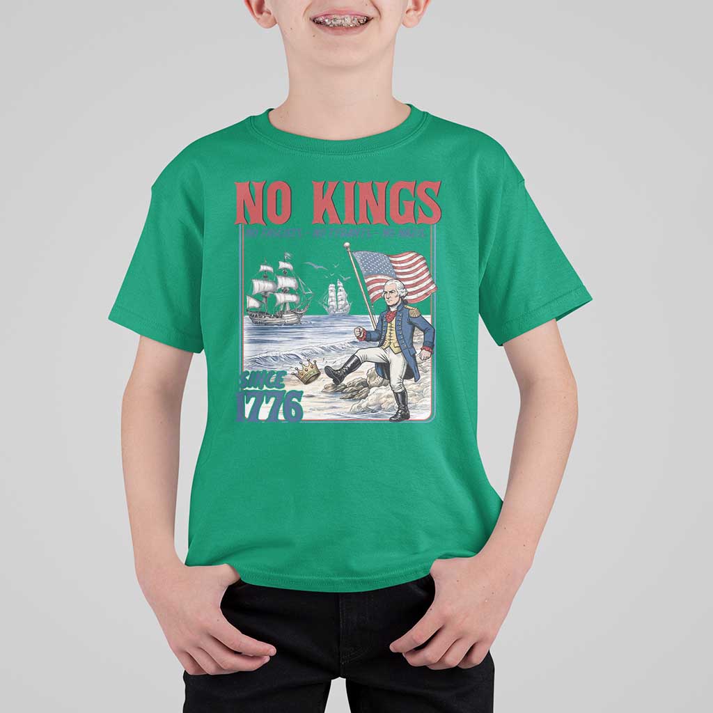 No Kings Since 1776 George Washington T Shirt For Kid Political Humor Gift