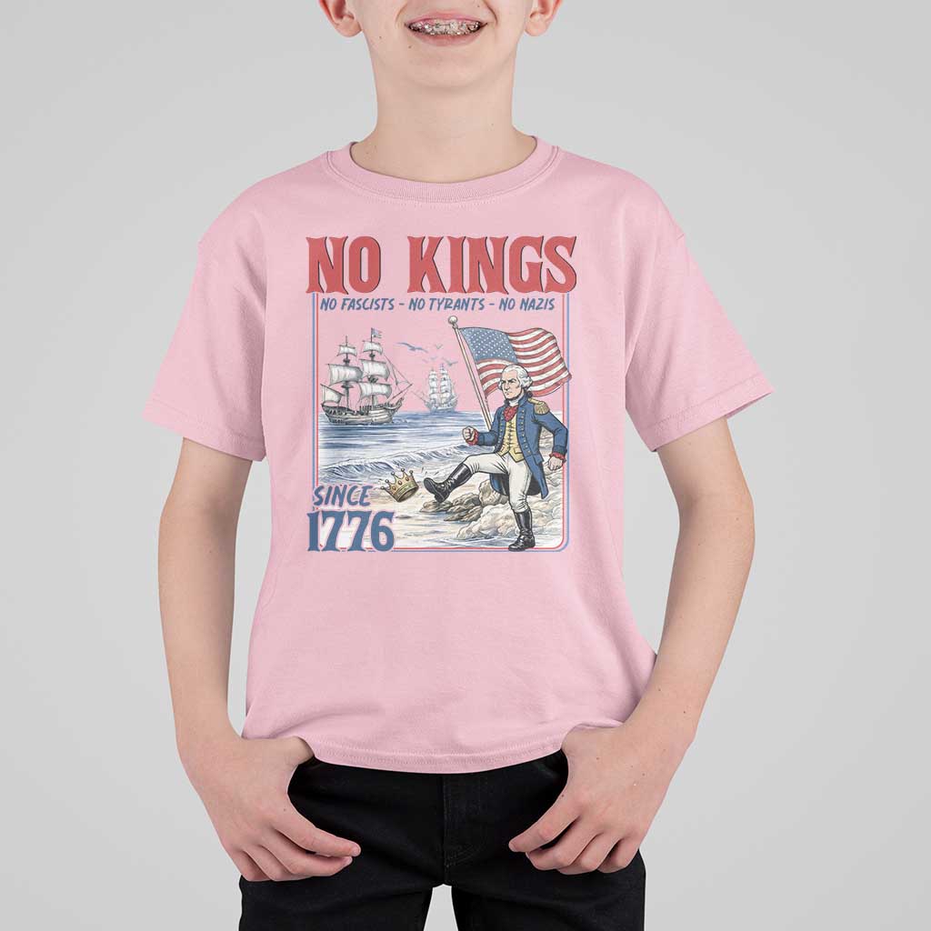 No Kings Since 1776 George Washington T Shirt For Kid Political Humor Gift