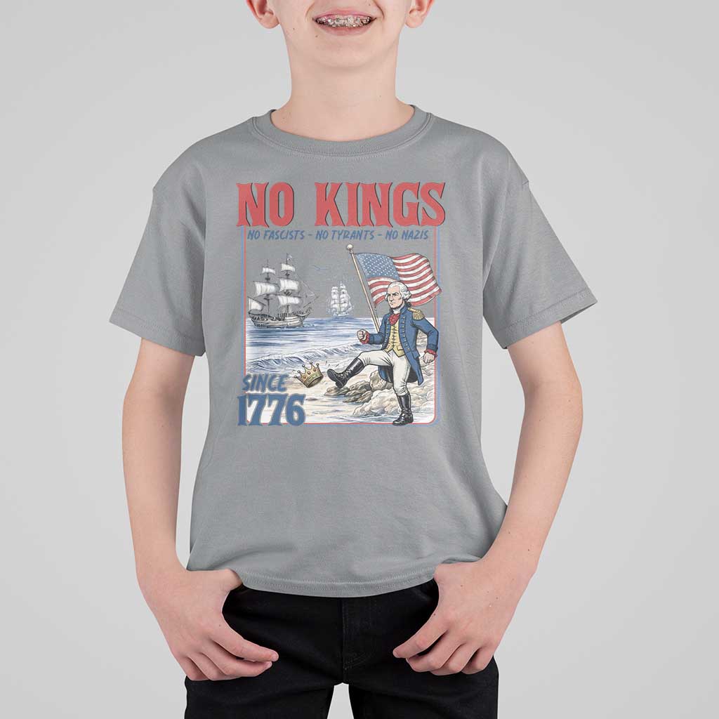 No Kings Since 1776 George Washington T Shirt For Kid Political Humor Gift