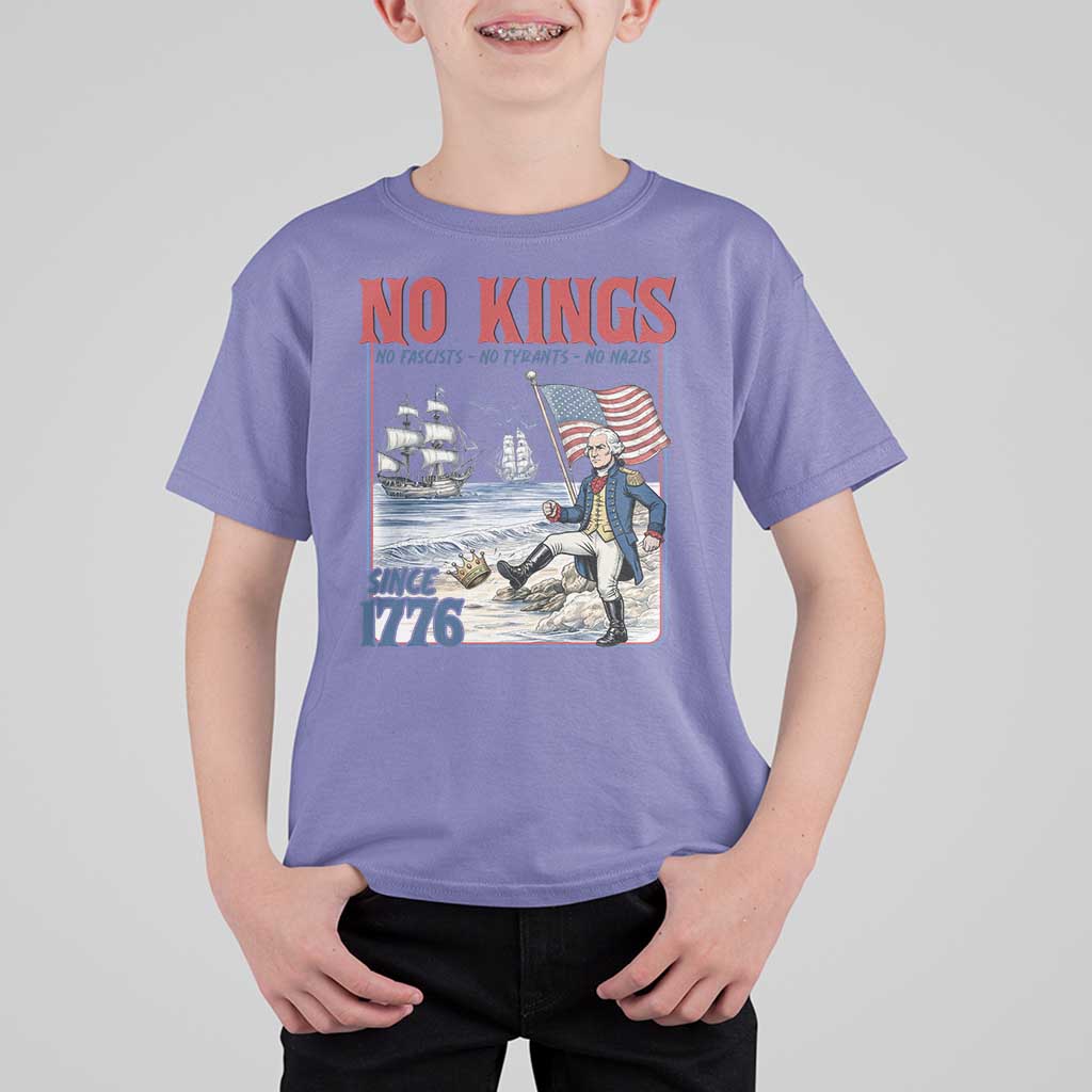 No Kings Since 1776 George Washington T Shirt For Kid Political Humor Gift