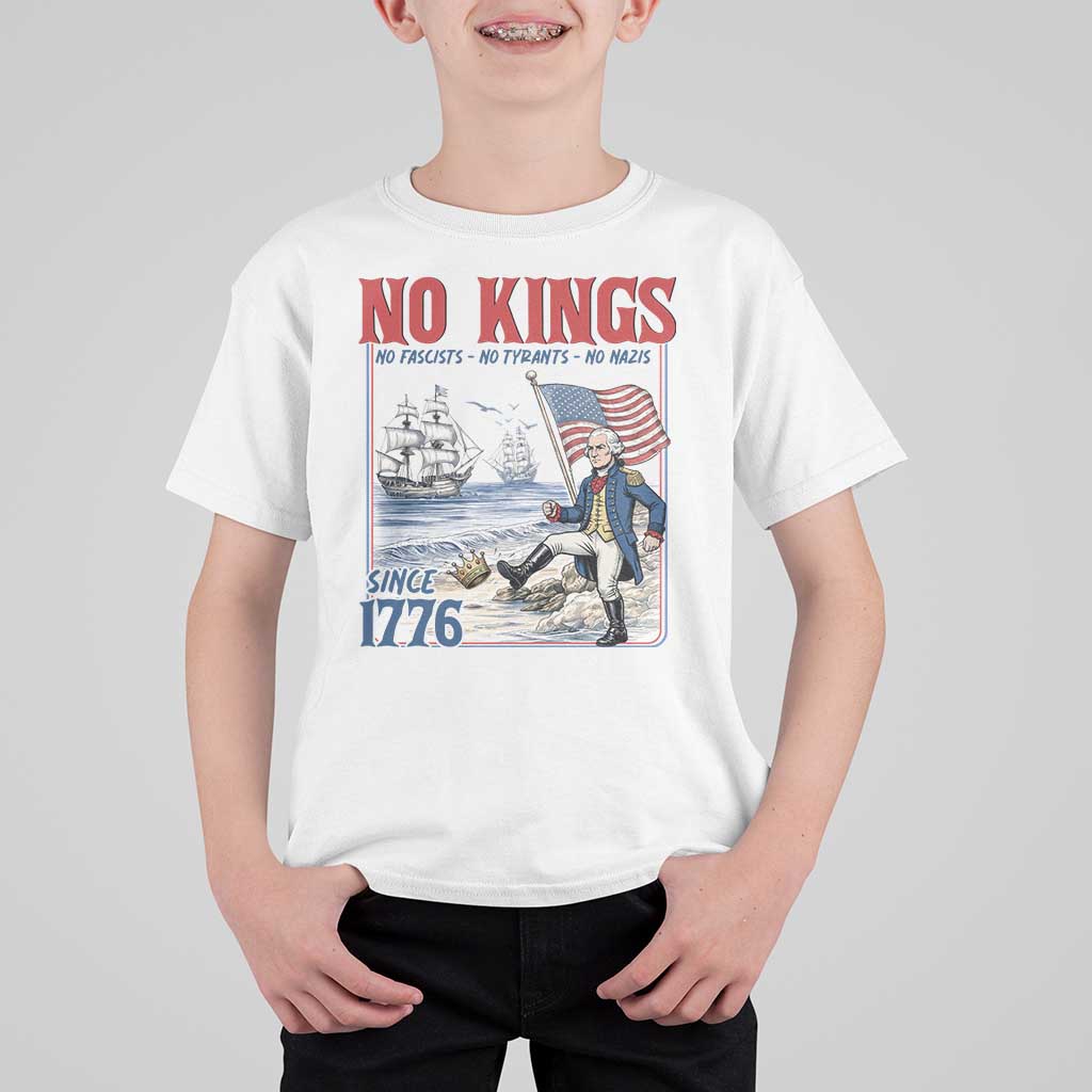 No Kings Since 1776 George Washington T Shirt For Kid Political Humor Gift