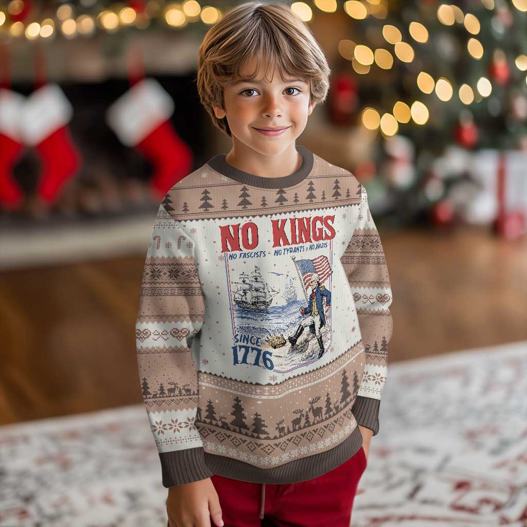 No Kings Since 1776 George Washington Ugly Christmas Sweater Political Humor Gift