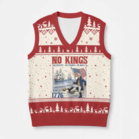 No Kings Since 1776 George Washington V-Neck Knit Sweater Vest Political Humor Gift