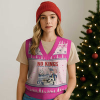 No Kings Since 1776 George Washington V-Neck Knit Sweater Vest Political Humor Gift