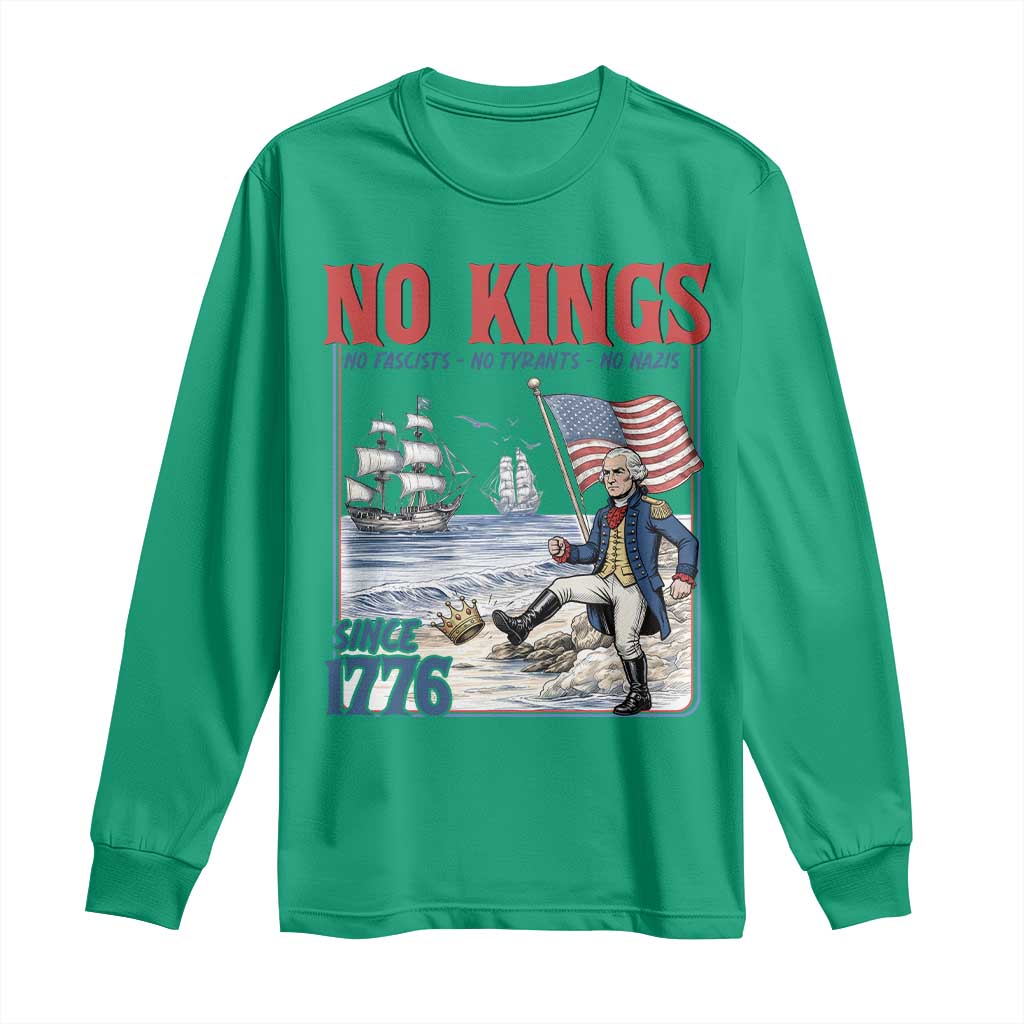 No Kings Since 1776 George Washington Long Sleeve Shirt Political Humor Gift