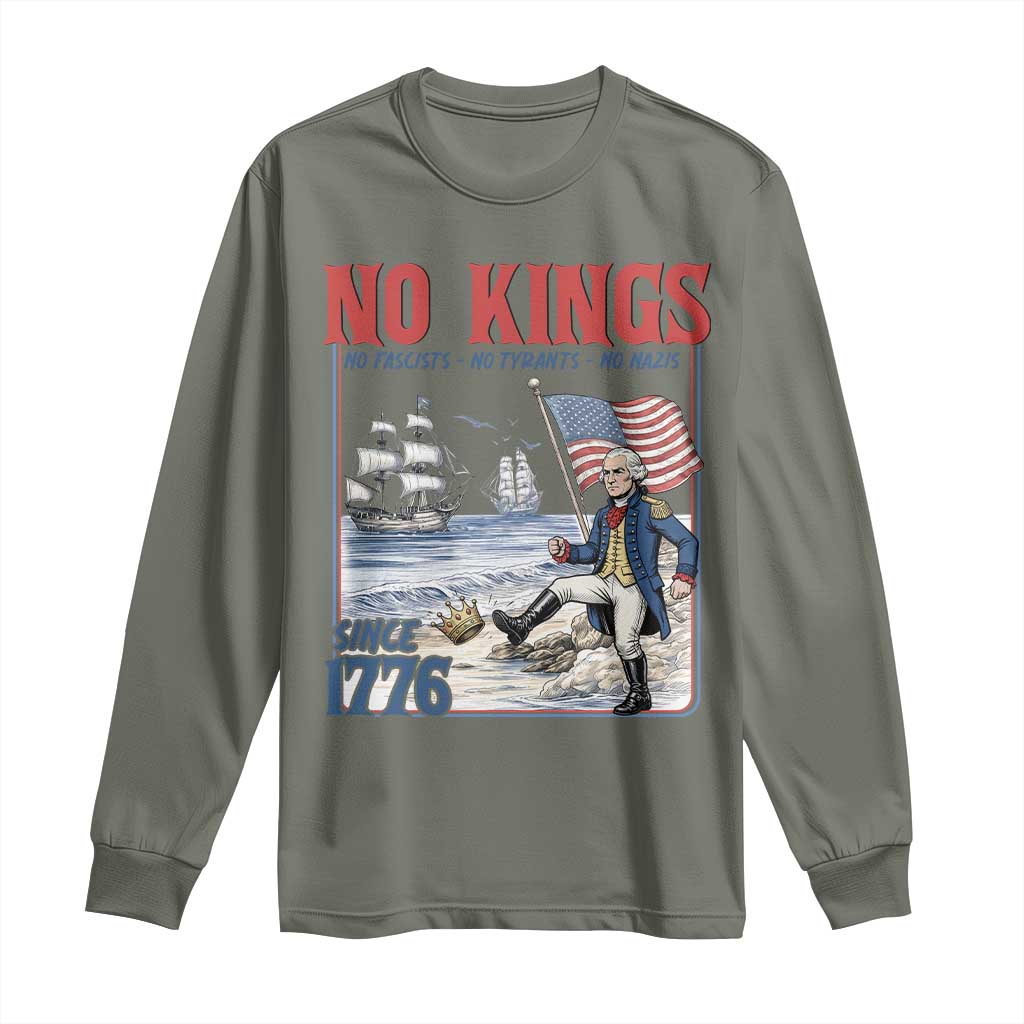 No Kings Since 1776 George Washington Long Sleeve Shirt Political Humor Gift