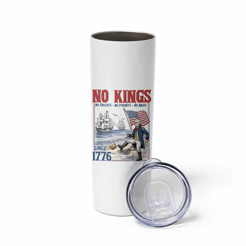 No Kings Since 1776 George Washington Skinny Tumbler Political Humor Gift
