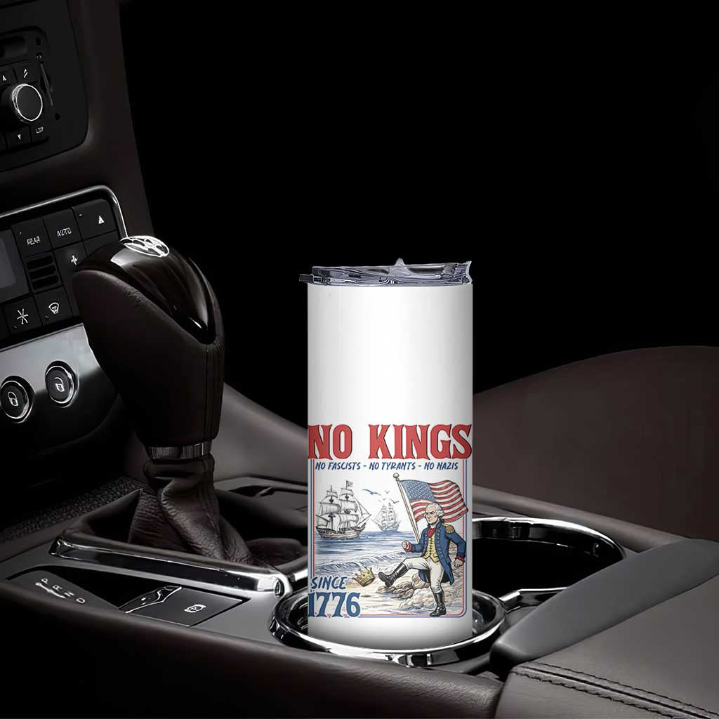 No Kings Since 1776 George Washington Skinny Tumbler Political Humor Gift