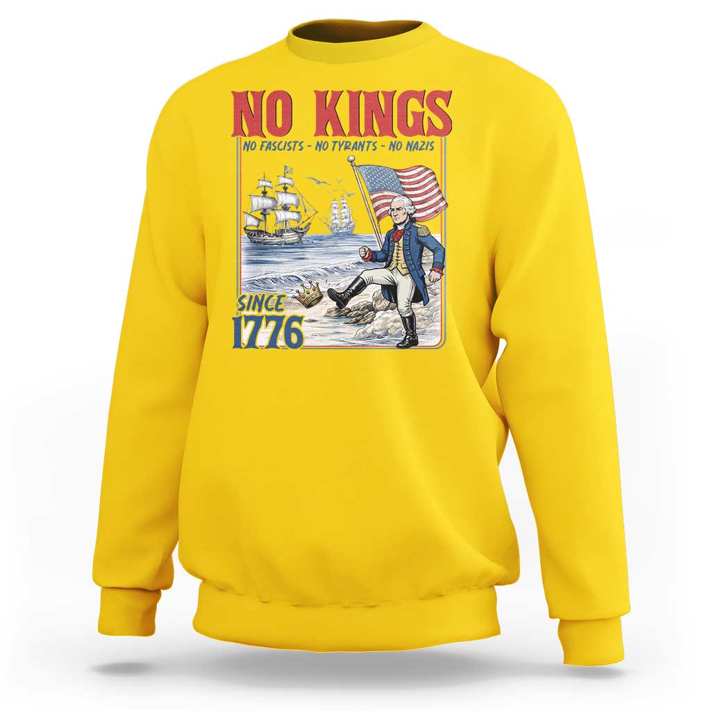 No Kings Since 1776 George Washington Sweatshirt Political Humor Gift
