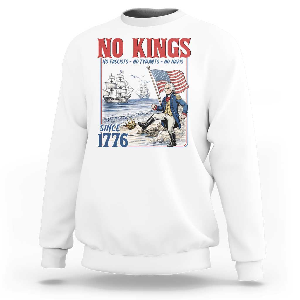 No Kings Since 1776 George Washington Sweatshirt Political Humor Gift