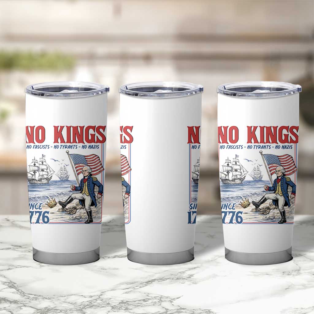 No Kings Since 1776 George Washington Tumbler Cup Political Humor Gift