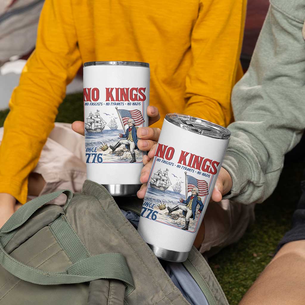 No Kings Since 1776 George Washington Tumbler Cup Political Humor Gift