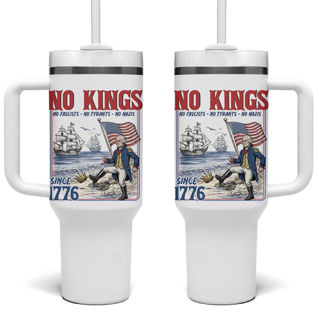 No Kings Since 1776 George Washington Tumbler With Handle Political Humor Gift