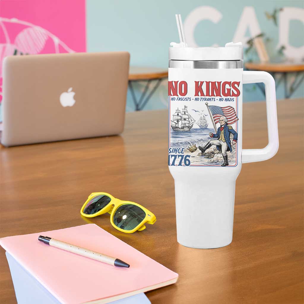 No Kings Since 1776 George Washington Tumbler With Handle Political Humor Gift