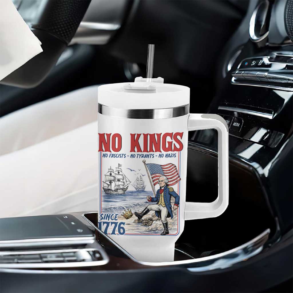 No Kings Since 1776 George Washington Tumbler With Handle Political Humor Gift