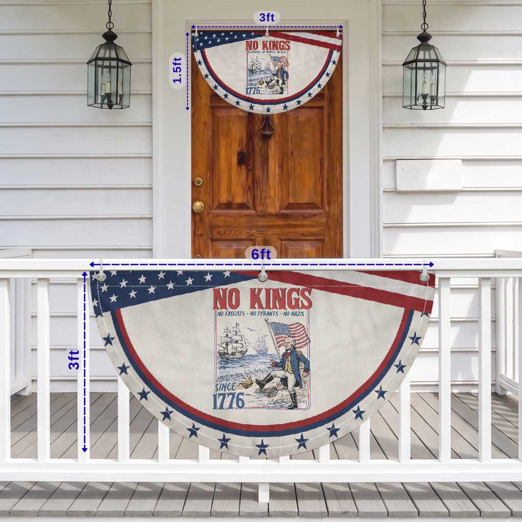No Kings Since 1776 George Washington Patriotic Fan Flag Political Humor Gift