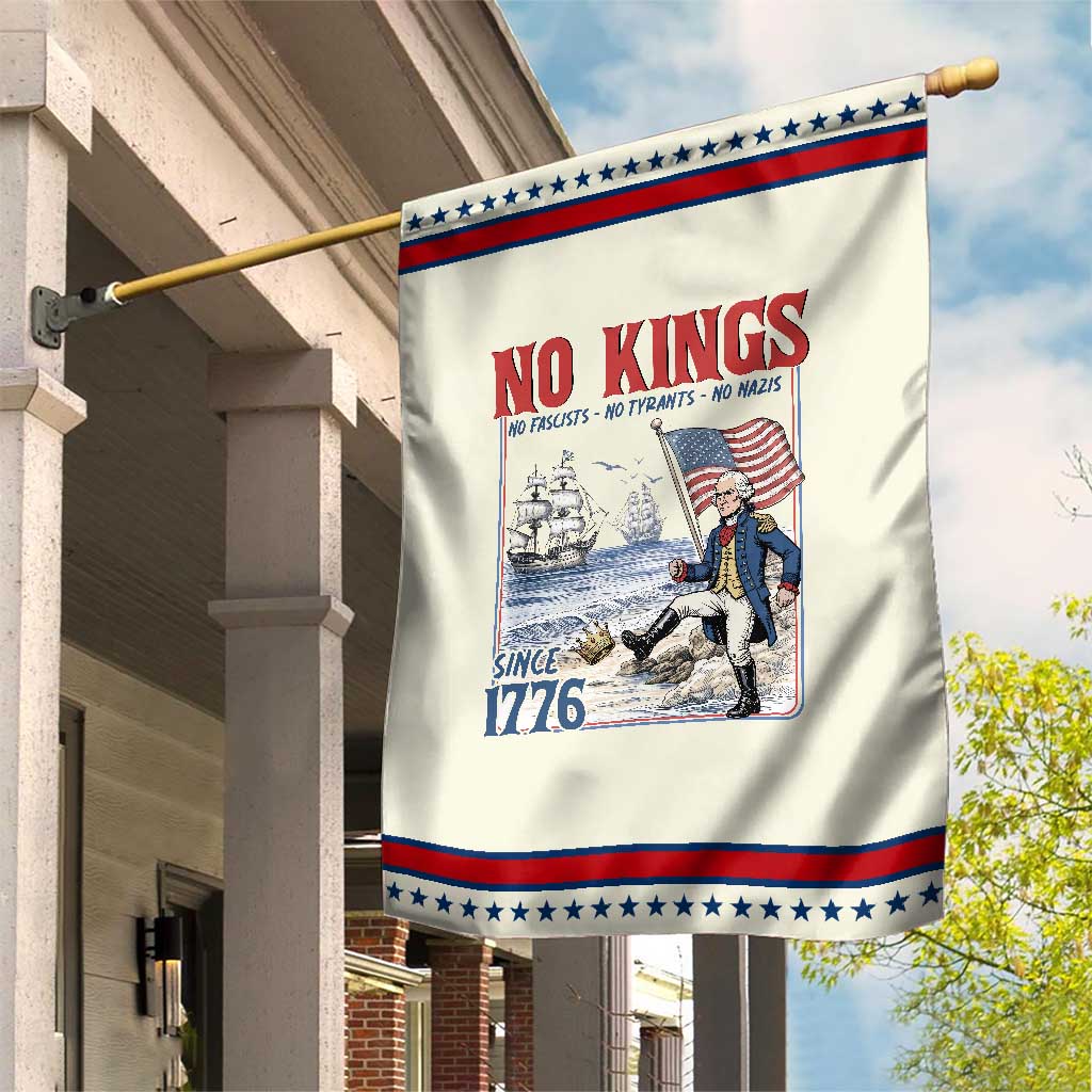 No Kings Since 1776 George Washington Garden Flag Political Humor Gift