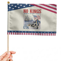 No Kings Since 1776 George Washington Patriotic Handheld Flag Political Humor Gift