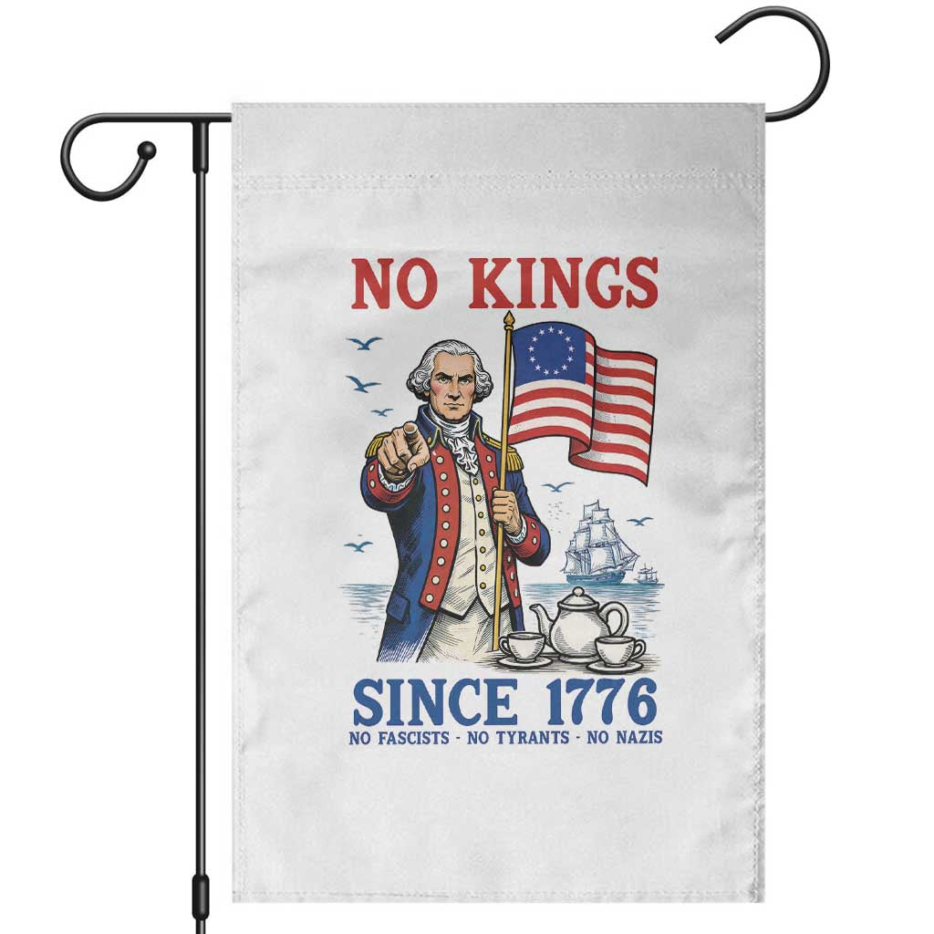 American Patriot George Washington No Kings Garden Flag Political Humor Gift