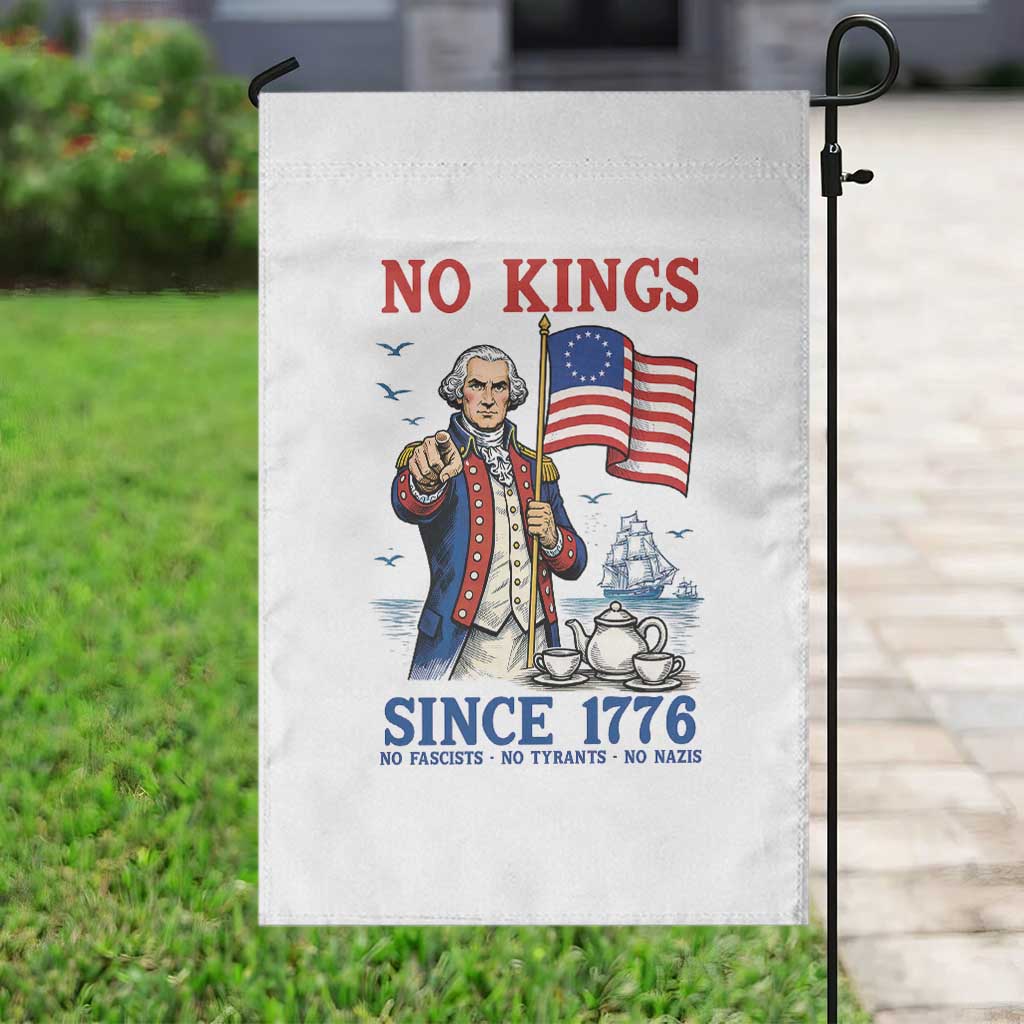 American Patriot George Washington No Kings Garden Flag Political Humor Gift
