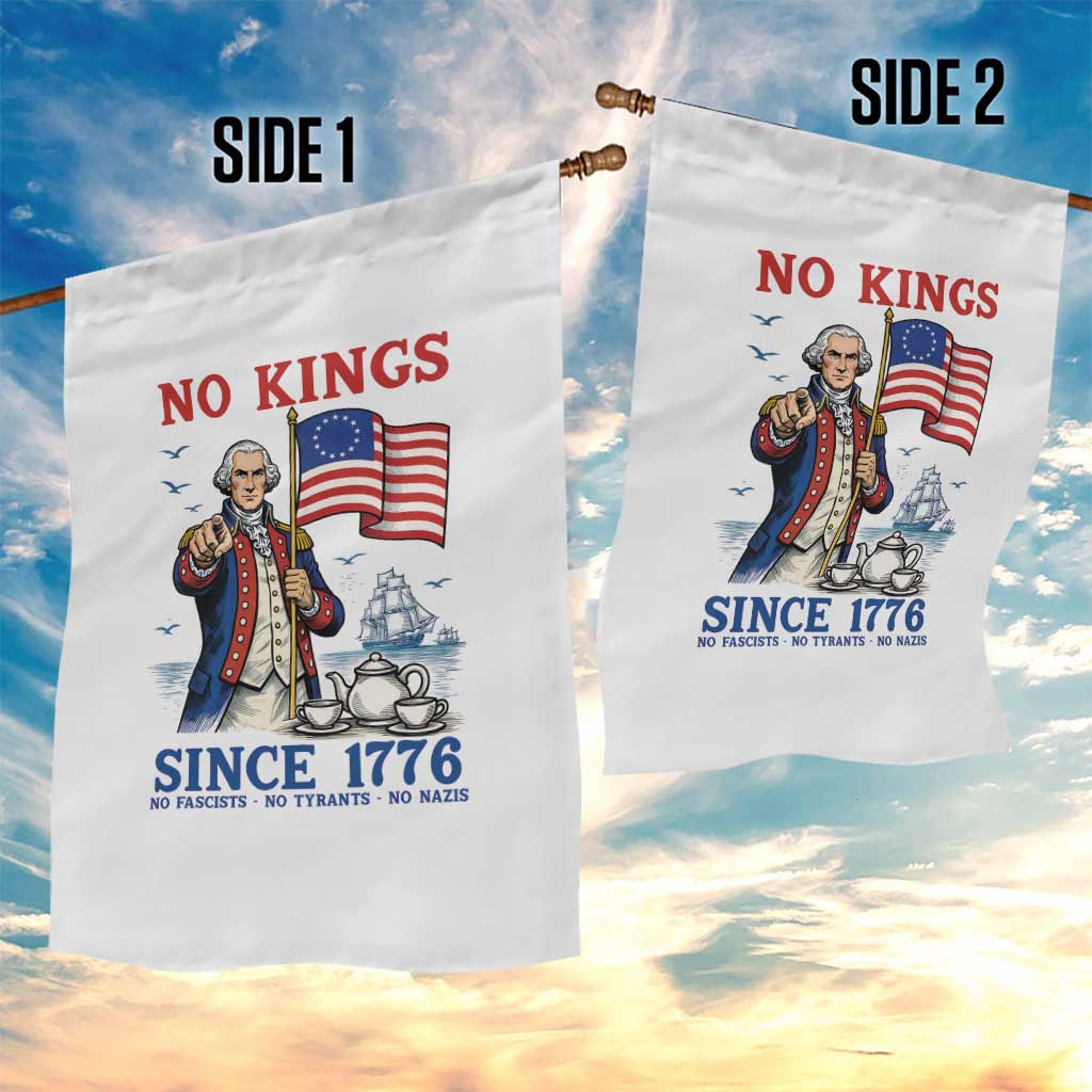American Patriot George Washington No Kings Garden Flag Political Humor Gift