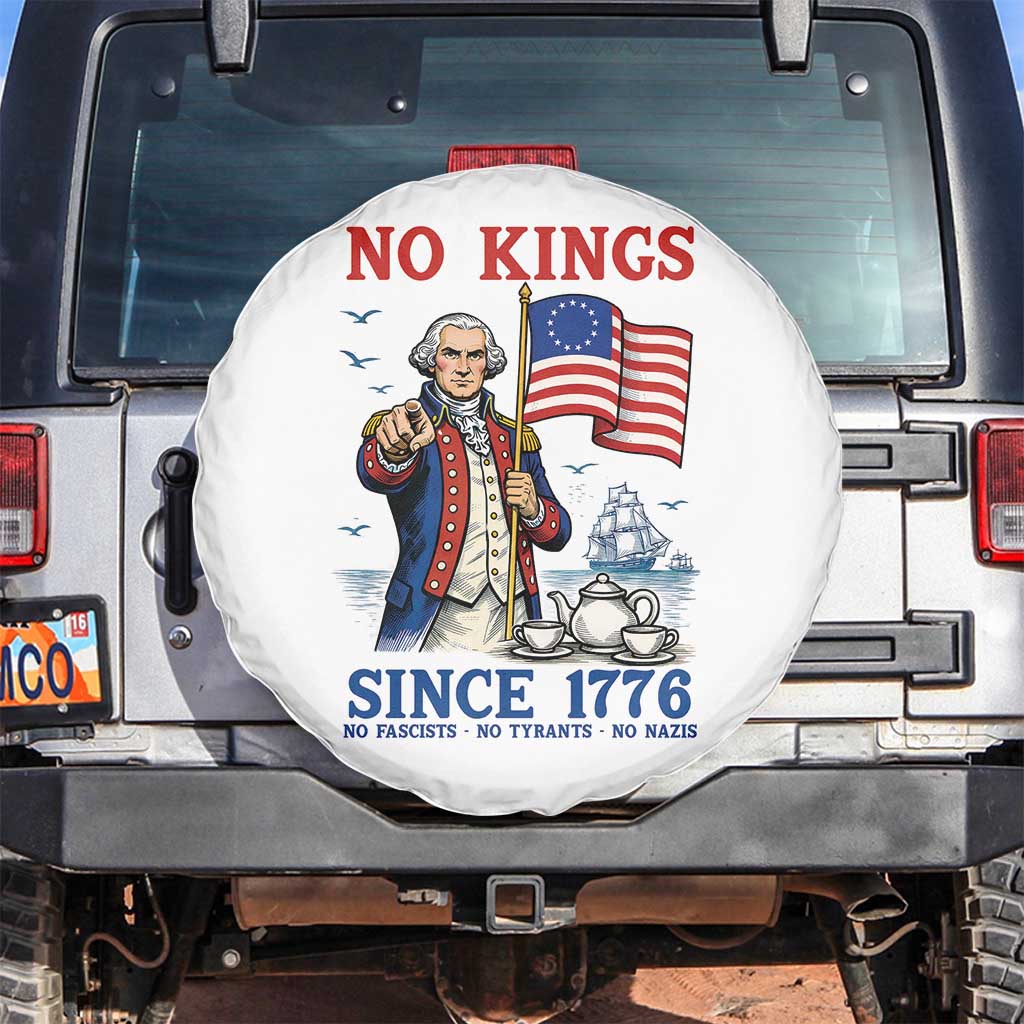 American Patriot George Washington No Kings Spare Tire Cover Political Humor Gift