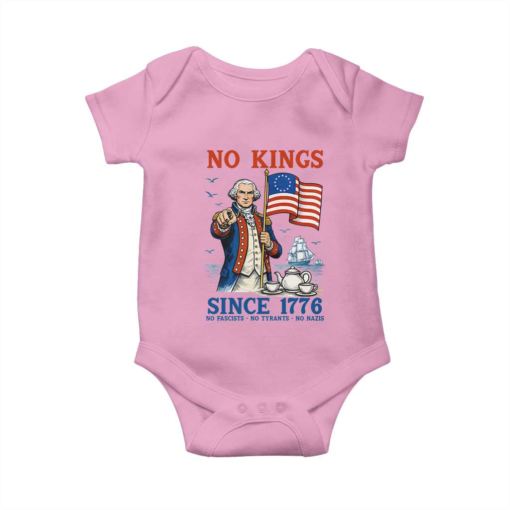 American Patriot George Washington No Kings Baby Onesie Political Humor Gift