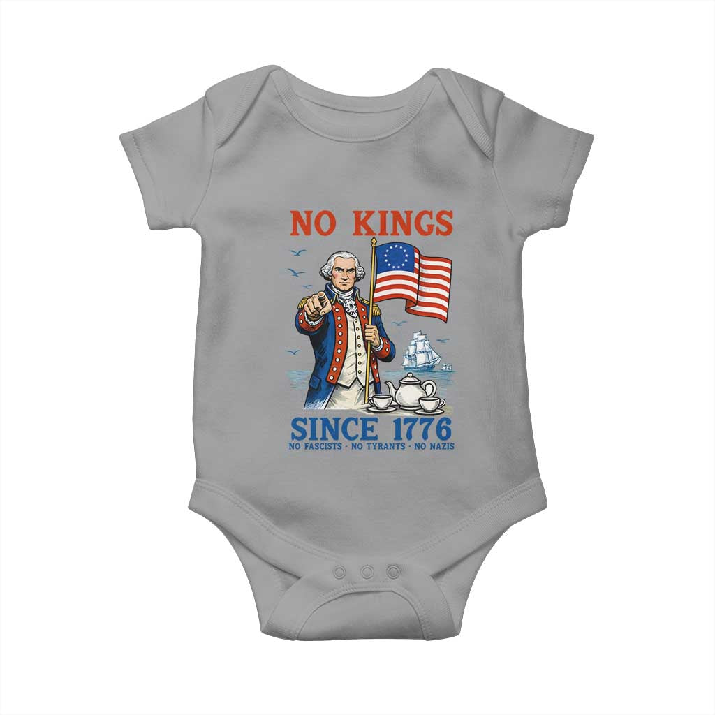 American Patriot George Washington No Kings Baby Onesie Political Humor Gift