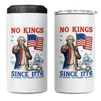 American Patriot George Washington No Kings 4 in 1 Can Cooler Tumbler Political Humor Gift