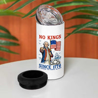 American Patriot George Washington No Kings 4 in 1 Can Cooler Tumbler Political Humor Gift