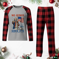 American Patriot George Washington No Kings Plaid Pajama Set Political Humor Gift