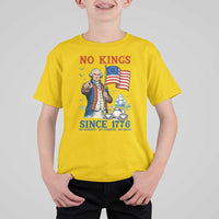 American Patriot George Washington No Kings T Shirt For Kid Political Humor Gift