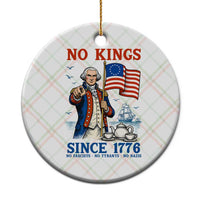 American Patriot George Washington No Kings Ceramic Ornament Political Humor Gift