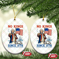 American Patriot George Washington No Kings Ceramic Ornament Political Humor Gift