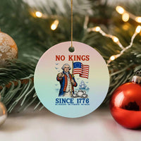 American Patriot George Washington No Kings Ceramic Ornament Political Humor Gift