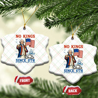 American Patriot George Washington No Kings Ceramic Ornament Political Humor Gift