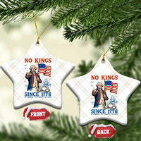 American Patriot George Washington No Kings Ceramic Ornament Political Humor Gift