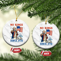 American Patriot George Washington No Kings Ceramic Ornament Political Humor Gift
