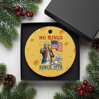 American Patriot George Washington No Kings Ceramic Ornament Political Humor Gift