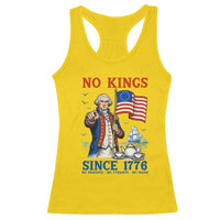American Patriot George Washington No Kings Racerback Tank Top Political Humor Gift